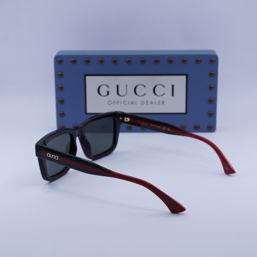 Final Price! Gucci GG1869S 001 Black/Green/Red Sunglasses - Picture 7 of 11